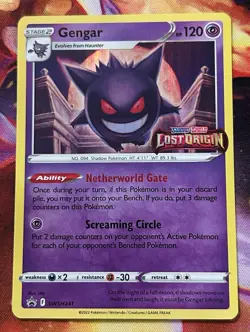 Pokemon Gengar - SWSH241 - Black Star Promo - Lost Origin Prerelease STAMP - Image 1