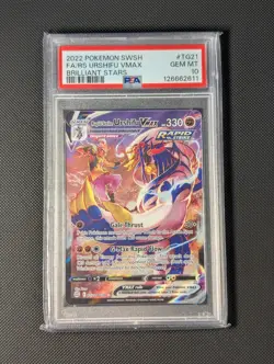 Urshifu VMAX Rapid Strike TG21 PSA 10 GEM MT Brilliant Stars Pokemon - Image 1