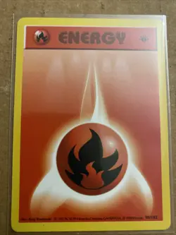 Pokemon TCG Fire Energy Base Set, 1st Edition 98/102 Never Played Near Mint - Image 1