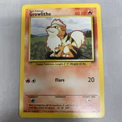 Pokemon Base Set Growlithe 28/102 Non-Holo Pack Fresh - Image 1