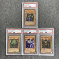 2002 Yu-Gi-Oh! MRD Gate Guardian Sanga Suijin Kazejin PSA 4 SET - Image 1