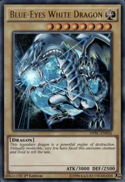Blue-Eyes White Dragon Ultra Rare DPBC-EN016 1st Edition LP - Image 1