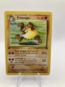 Primeape Jungle Regular Card 43/64 1st Edition Pokemon - Image 1