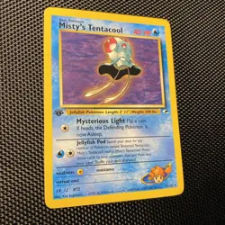 2000 Pokemon Card Misty's Tentacool Gym Heroes 32/132 1st Edition Rare LP+ - Image 3