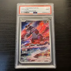 Pokemon Groudon TCG Paradox Rift Holo Card 199/182 PSA 9 Illustration Rare IR - Image 1