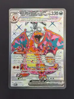 Charizard ex 215/197 - Obsidian Flames - Near Mint NM Full Art Pokemon Card - Image 1