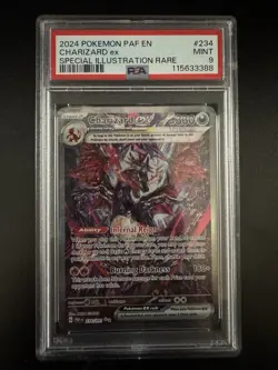 Pokemon TCG Charizard EX Holo Card Sir Paldean Fates 234/091 psa 9 - Image 1