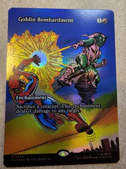Goblin Bombardment - #23 Foil (Borderless) Marvel Universe Eternal-Legal - Mtg - Image 1