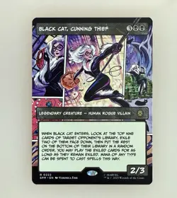 MTG: Black Cat, Cunning Thief (Borderless) Marvel's Spider-Man Regular NM - Image 1