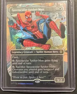 Spectacular Spider-Man (Borderless) Foil R 0014 Marvel's Spider-Man MTG Magic - Image 1