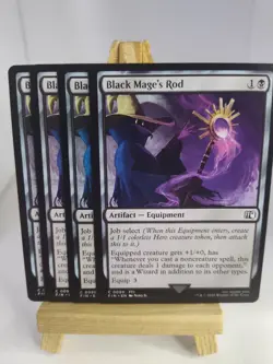 MTG Final Fantasy, STANDARD PLAYSET Black Mage's Rod x4 RUIN PLAYGROUP! - Image 1