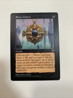Ebony Charm - Mirage - MTG Magic - Common - Black Instant - Image 1