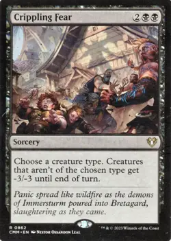 x1 Crippling Fear R MTG Kaldheim M/NM, English Magic Card - Image 1