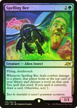 Spelling Bee #155 Unfinity MTG MAGIC ALIEN INSECT R FOIL 0253 - Image 1