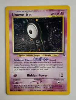 Moderately Played - Pokemon Holo Unown [A] 14/75 - Neo Discovery Unlimited - Image 1