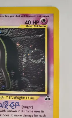 Moderately Played - Pokemon Holo Unown [A] 14/75 - Neo Discovery Unlimited - Image 2