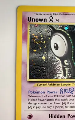 Moderately Played - Pokemon Holo Unown [A] 14/75 - Neo Discovery Unlimited - Image 5