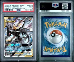 Pokemon 2019 Sun & Moon Tag Team PSA 9 Pikachu & Zekrom GX Promo SM168 - Image 3