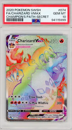 Charizard VMAX 074/073 Pokemon TCG SWSH Champions Path PSA 10 - Image 1