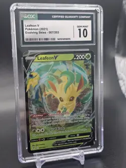 Pokemon Leafeon V 007/203:Evolving Skies Holo Cgc 10 Gem Mint - Image 1