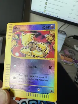 2002 Pokemon Expedition Abra #93/165 Reverse Holo TCG WOTC VINTAGE - Image 2