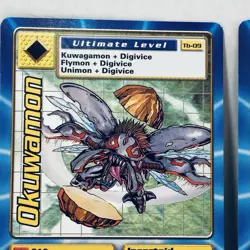 Okuwamon Tb-09 Devimon Tb-06 Digimon Taco Bell Promo Battle Card Bandai 2000 vtg - Image 3