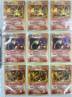 Lot 9 Charizard Set 006 Dark Blaine Old Back Japanese Pokemon Card - Image 1