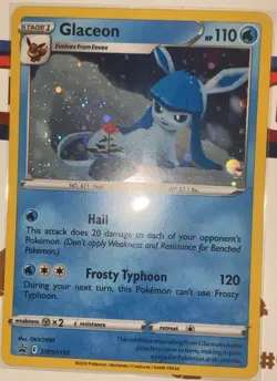 Glaceon SWIRL SWSH192 SWSH: Sword & Shield Promo Cards Holo - Image 1