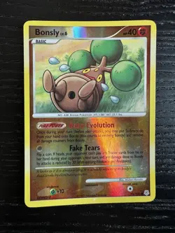 Bonsly 71/130 Diamond and Pearl Reverse Holo Pokemon Card - Image 1