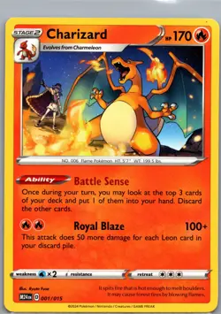 Charizard 025/185 Non Holo - Vivid Voltage - Pokemon Card - NM - Image 1