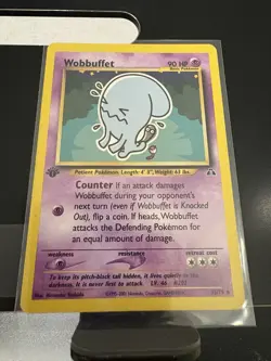 Pokemon TCG Wobbuffet 35/75 Neo Discovery 1st Edition Regular Card NM - Image 1