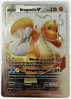 Dragonite V Baicis Silver Foil Fan Art Vinyl Collector Pokemon Card Costumed - Image 3