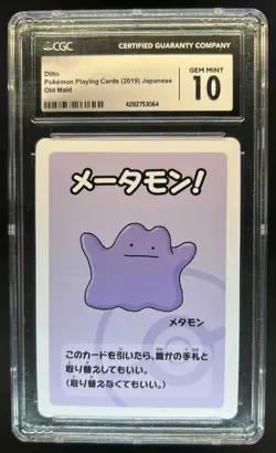 2019 Pokemon Japanese Old Maid Playing Cards Ditto CGC 10 - Image 1