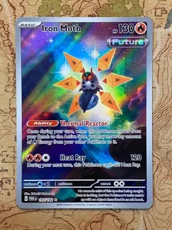 Pokemon Card TCG - Iron Moth 187/182 Illustration Rare Paradox Rift Near Mint - Image 1