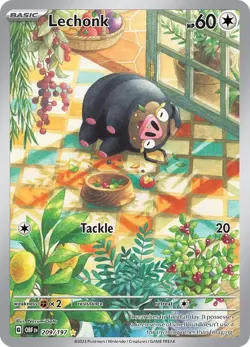 Pokemon Card TCG - Lechonk 209/197 Illustration Rare Obsidian Flames Near Mint - Image 1