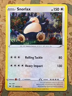 Pokemon Card TCG - Snorlax 140/202 Cosmos Holo Promo Exclusive Sword & Shield NM - Image 2