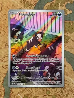 Pokemon Card TCG - Houndour 204/197 Illustration Rare Obsidian Flames Near Mint - Image 1