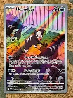 Pokemon Card TCG - Houndour 204/197 Illustration Rare Obsidian Flames Near Mint - Image 2