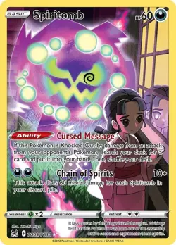 Pokemon Card TCG - Spiritomb TG09 Ultra Rare Lost Origin Trainer Gallery NM - Image 1