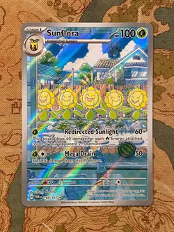 Pokemon Card TCG - Sunflora 169/167 Illustration Rare Twilight Masquerade NM - Image 1