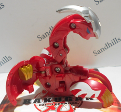 Bakugan Gus Burnan Red Pyrus BakuTech 590G & matching card - Image 2