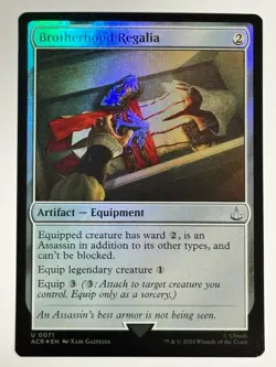 Brotherhood Regalia FOIL Universes Beyond: Assassin's Creed 71 NM ACR Magic MTG - Image 1