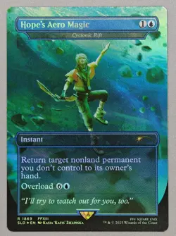 MTG x FINAL FANTASY SECRET LAIR - HOPE'S AERO MAGIC #1869 RAINBOW FOIL - Image 1