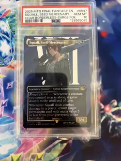 Squall Seed Mercenary Borderless Surge Foil Final Fantasy #547 PSA 10 - Image 1