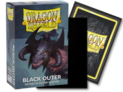 Dragon Shield Outer Sleeves Matte Black 100ct Standard Size Triple Sleeve - Image 1