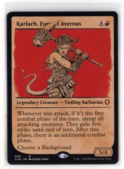 MtG CLB Karlach, Fury of Avernus #400 Showcase Non-Foil - Image 1