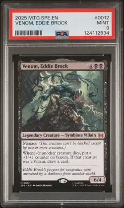 2025 MTG MARVEL'S SPIDER-MAN ETERNAL #0012 VENOM, EDDIE BROCK PSA 9 - Image 1