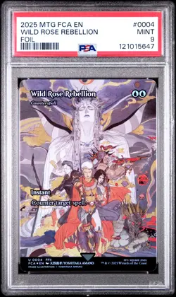 2025 MTG FINAL FANTASY: THROUGH THE AGES FOIL #0004 WILD ROSE REBELLION PSA 9 - Image 1