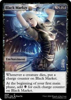 BLACK MARKET : altered-art card for use with MTG : with HOT BONDAGE BABE! - Image 1