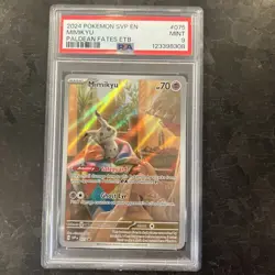 2023 Pokemon Mimikyu Paldean Fates SVP EN ETB #075 PSA 9 - Image 1